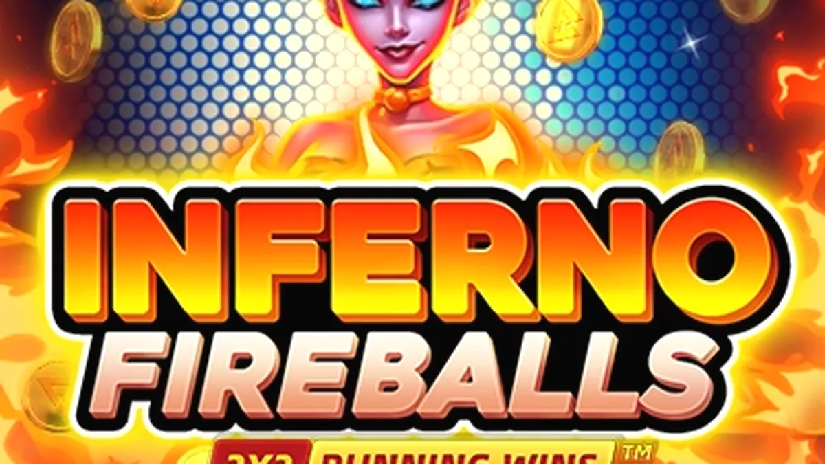 Tampilan visual game slot Inferno Fireballs dengan tema api yang membara